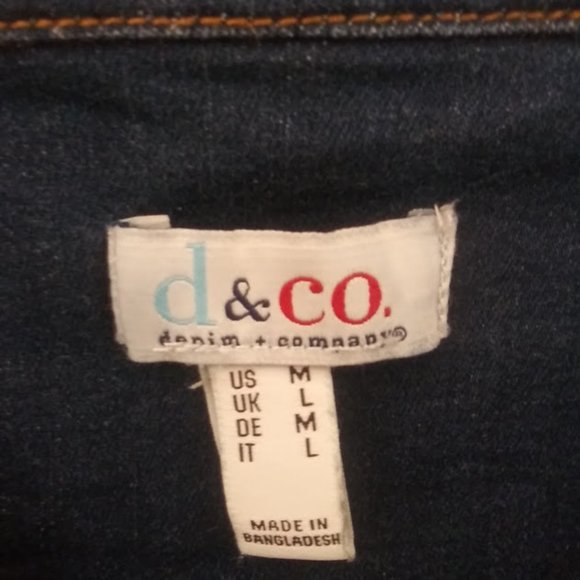 Denim & Company women's size M medium wash jean jacket - Picture 13 of 14